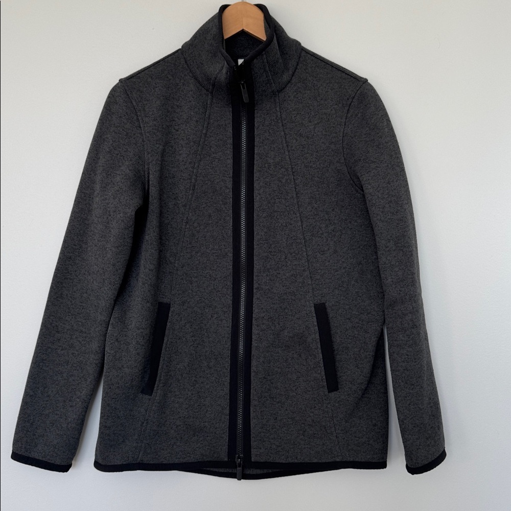 Lululemon “It’s Fleecing Cold” Full Zip Fleece Jacket Charcoal Gray Size 6
